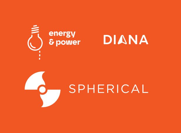 NATO DIANA, Energy and Power Challenge, and Spherical logos.
